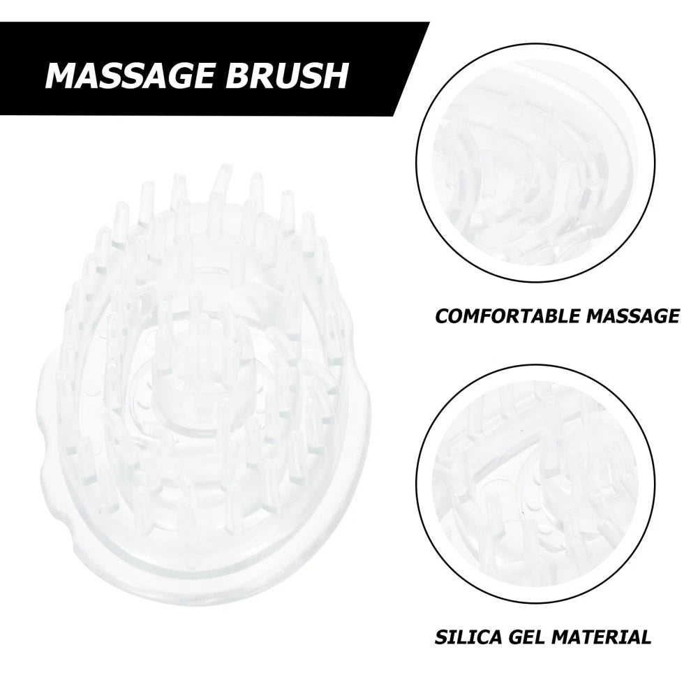 2 Pcs Shampoo Brush Travel Hair Scalp Massager Head Treatment Scratcher