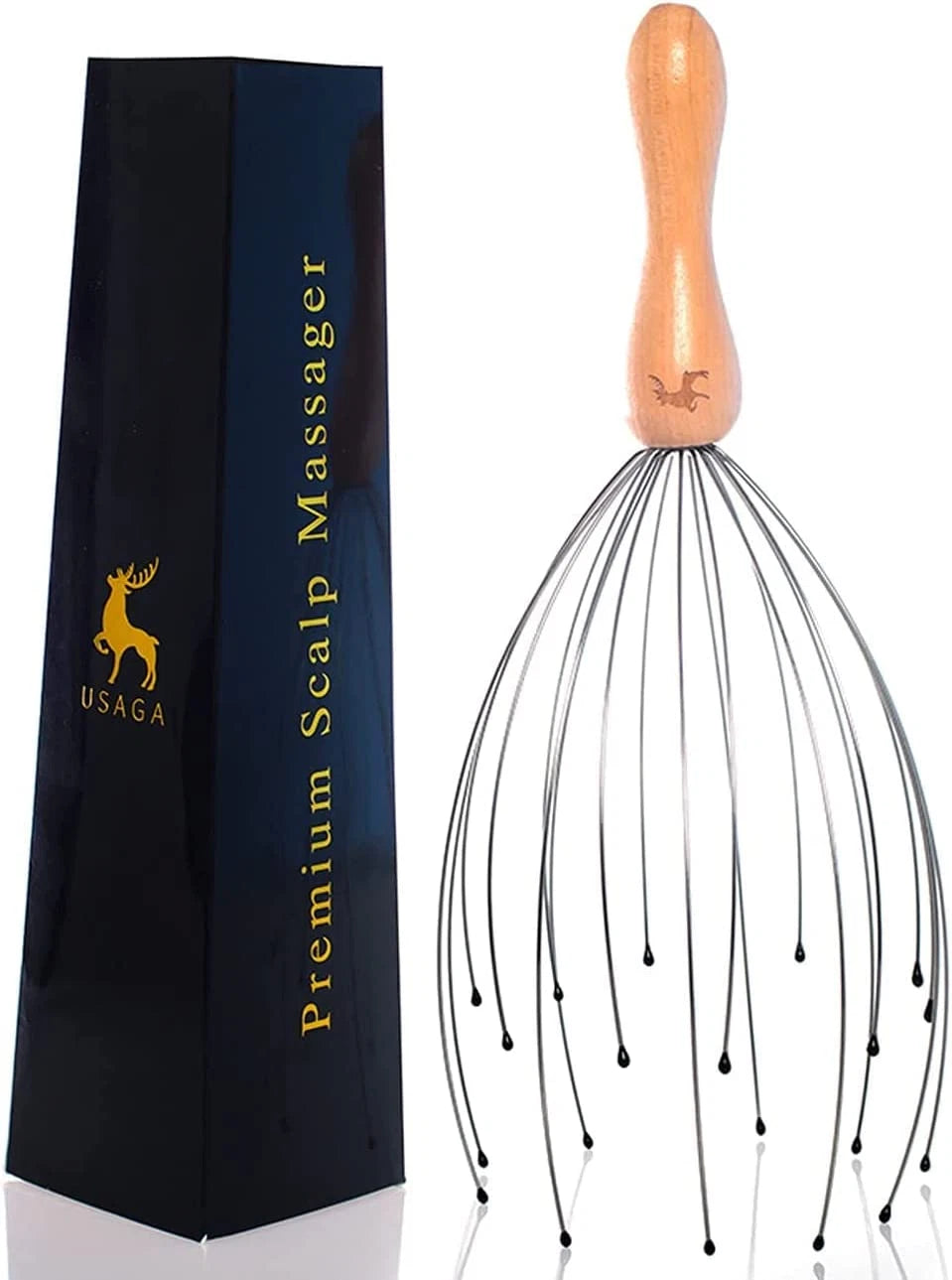 USAGA 20 Fingers Head Massager Head Scratcher Scalp Massager for Head Body Relax