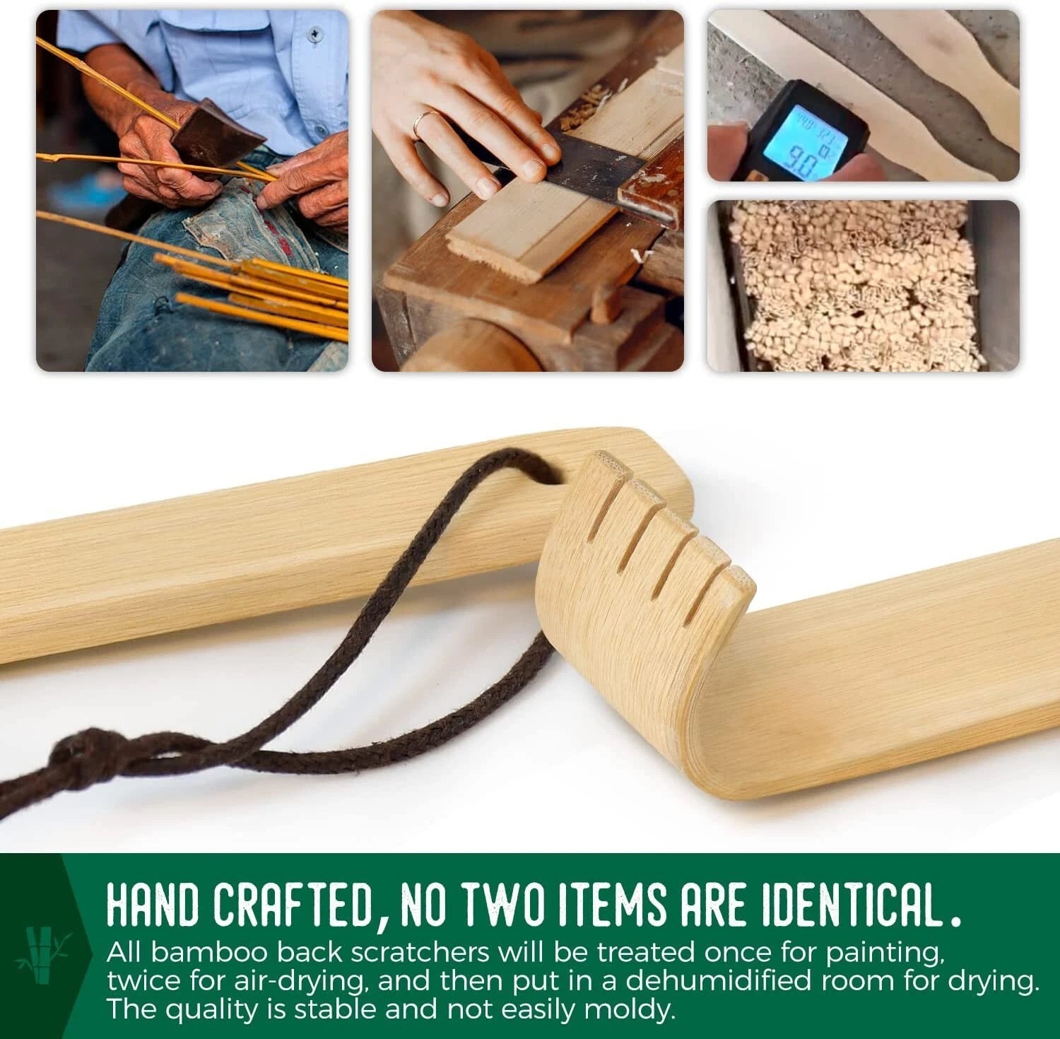 (4 Pack) 16.5" Bamboo Therapeutic Back Scratcher Long Reach USA SELLER SHIP FREE