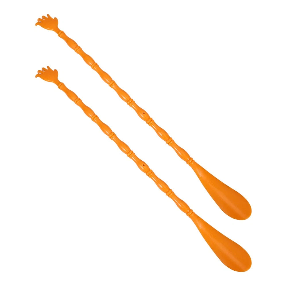 2 Pcs Itchy Claw Shoe Horn Hand Back Scratcher Mini with Massage