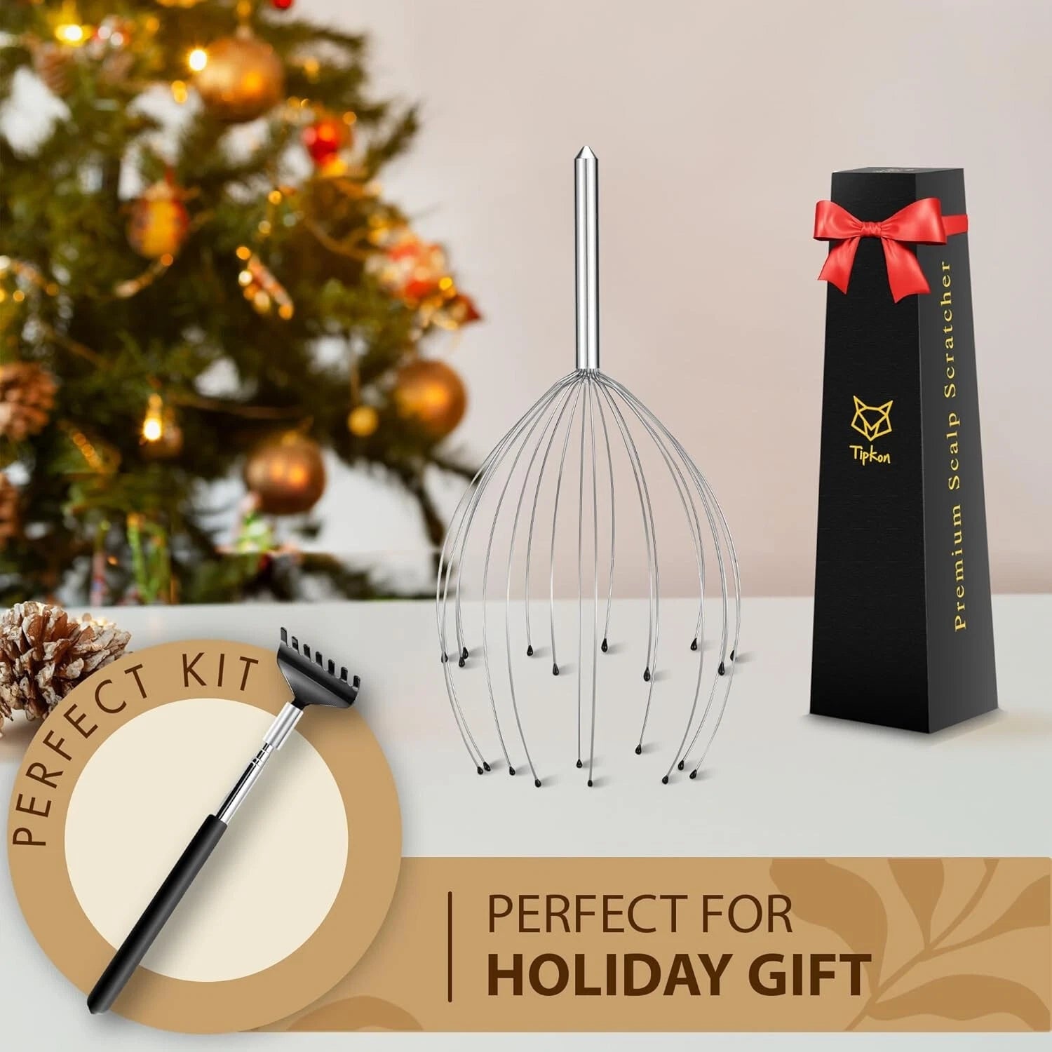 20 Fingers Head Massager Scalp Massager Head Scratcher Extendable Back Scratc...