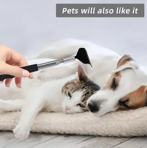 3 Pack Back Scratcher Metal Portable Telescoping Back Scratchers with Rubber Han