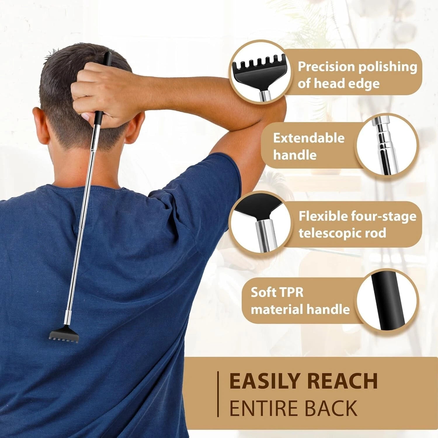 20 Fingers Head Massager Scalp Massager Head Scratcher Extendable Back Scratc...