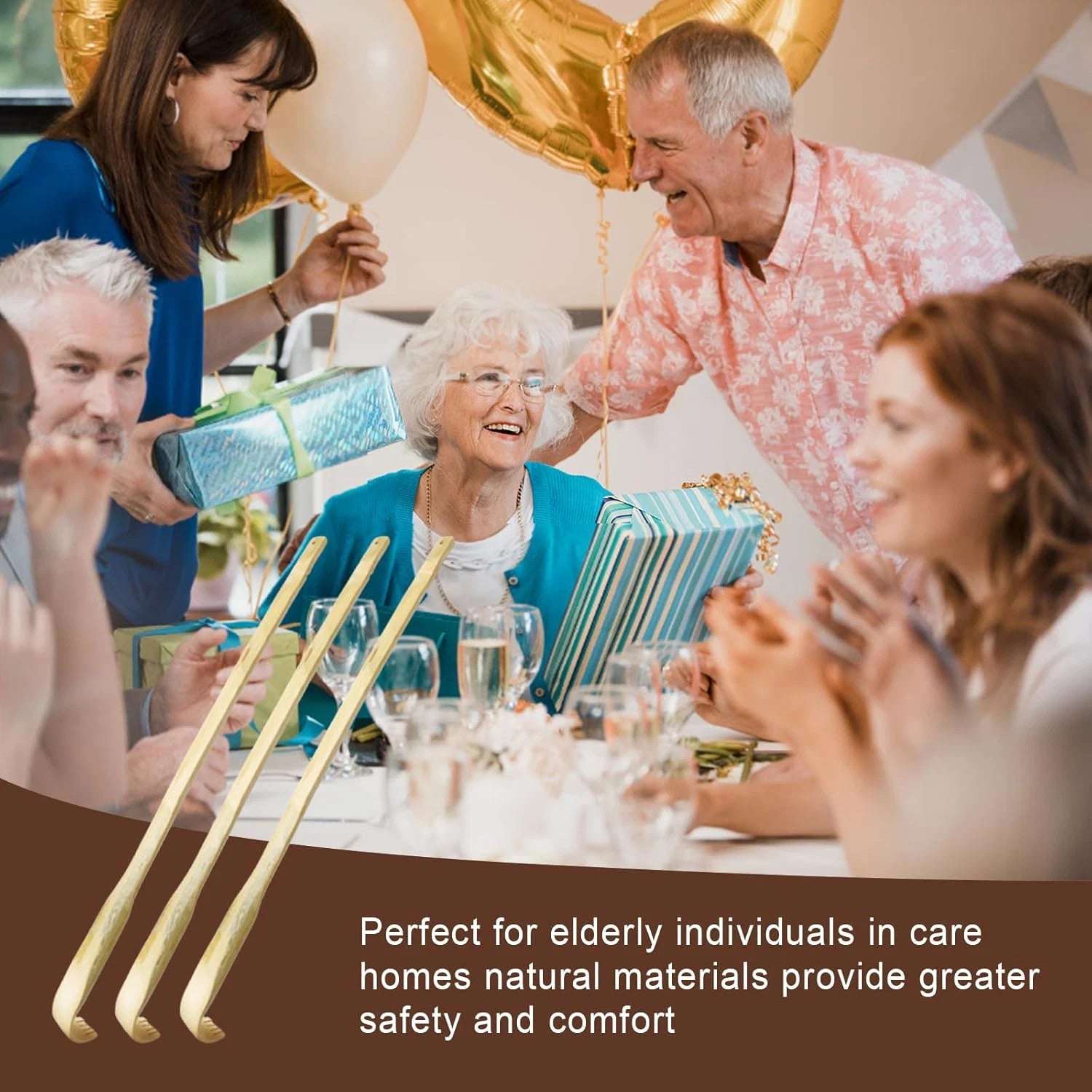 78 Pcs Bamboo Back Scratcher for Itching Relief and Body Massage Bulk Wooden Lon