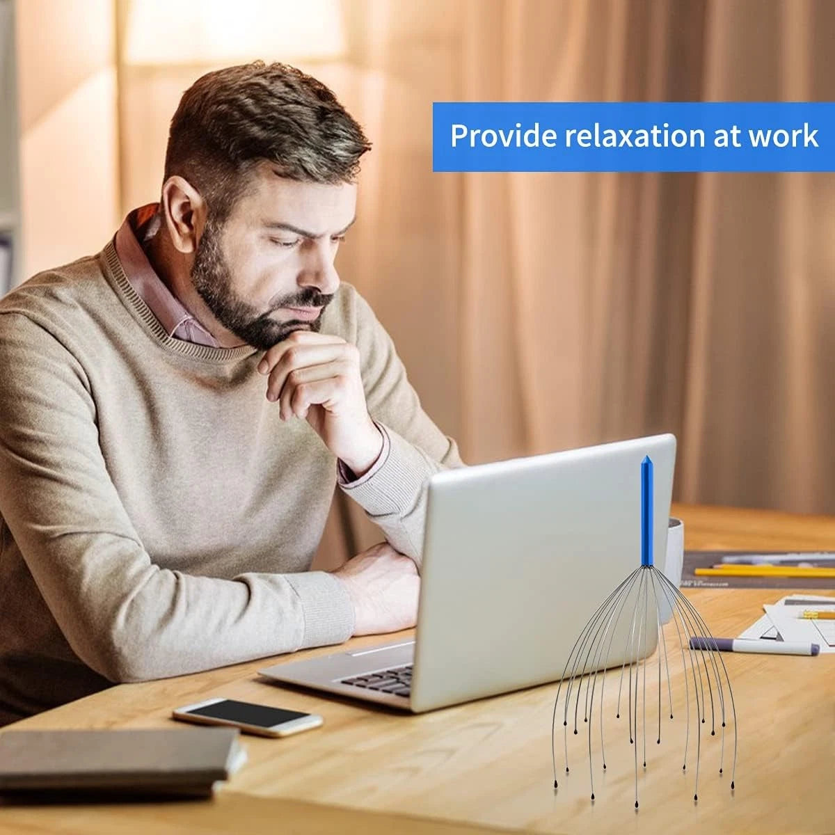 2 Pack Scalp Massager, 20 Fingers Head Handheld Scratcher,...