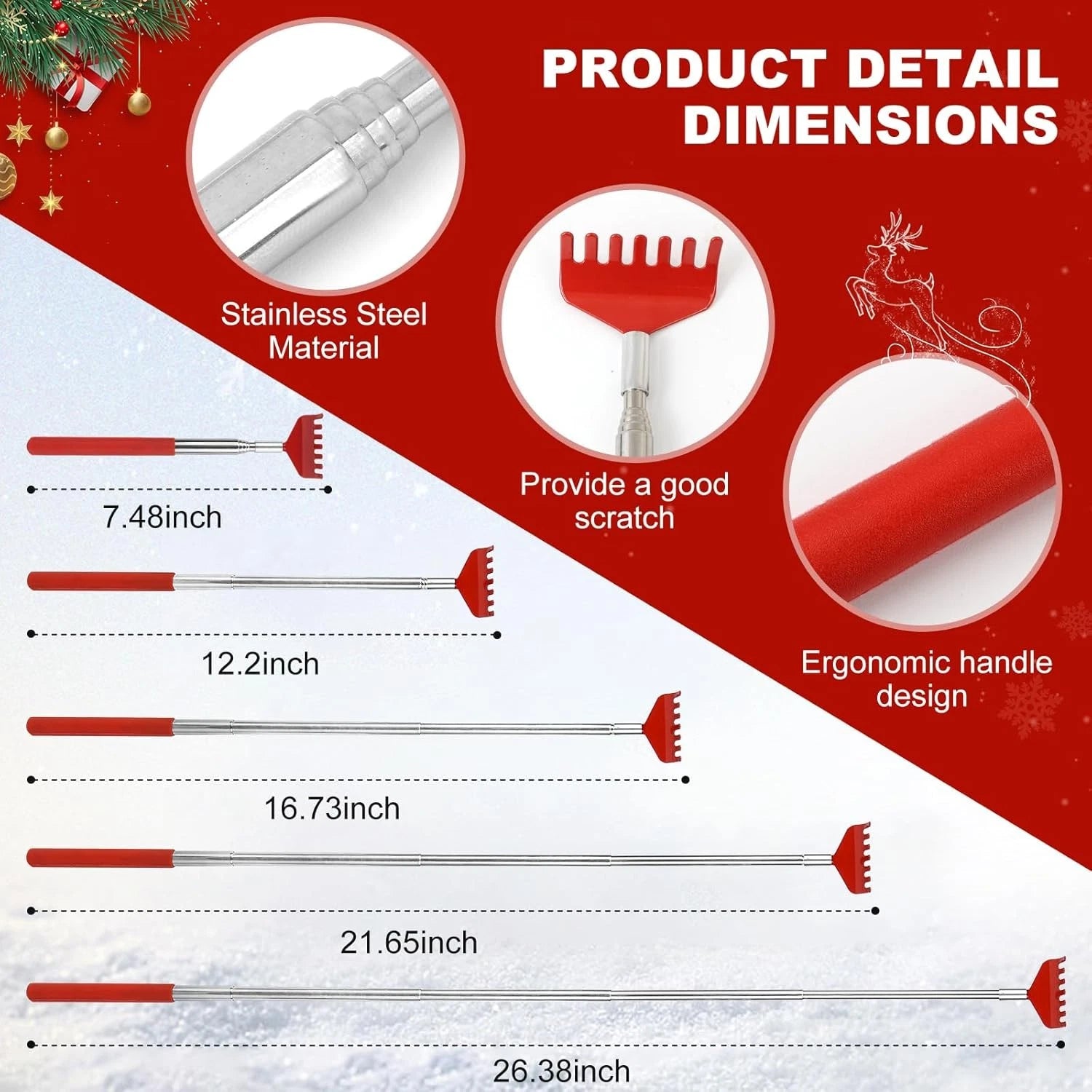 20 Fingers Scalp Massager, Head Scratcher Back Massage for Body Stress Relax