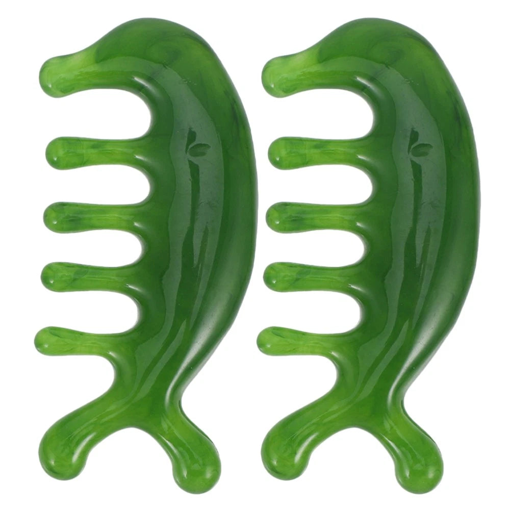 2 Pcs Scalp Massage Comb Head Scratcher Massager Multi Functional