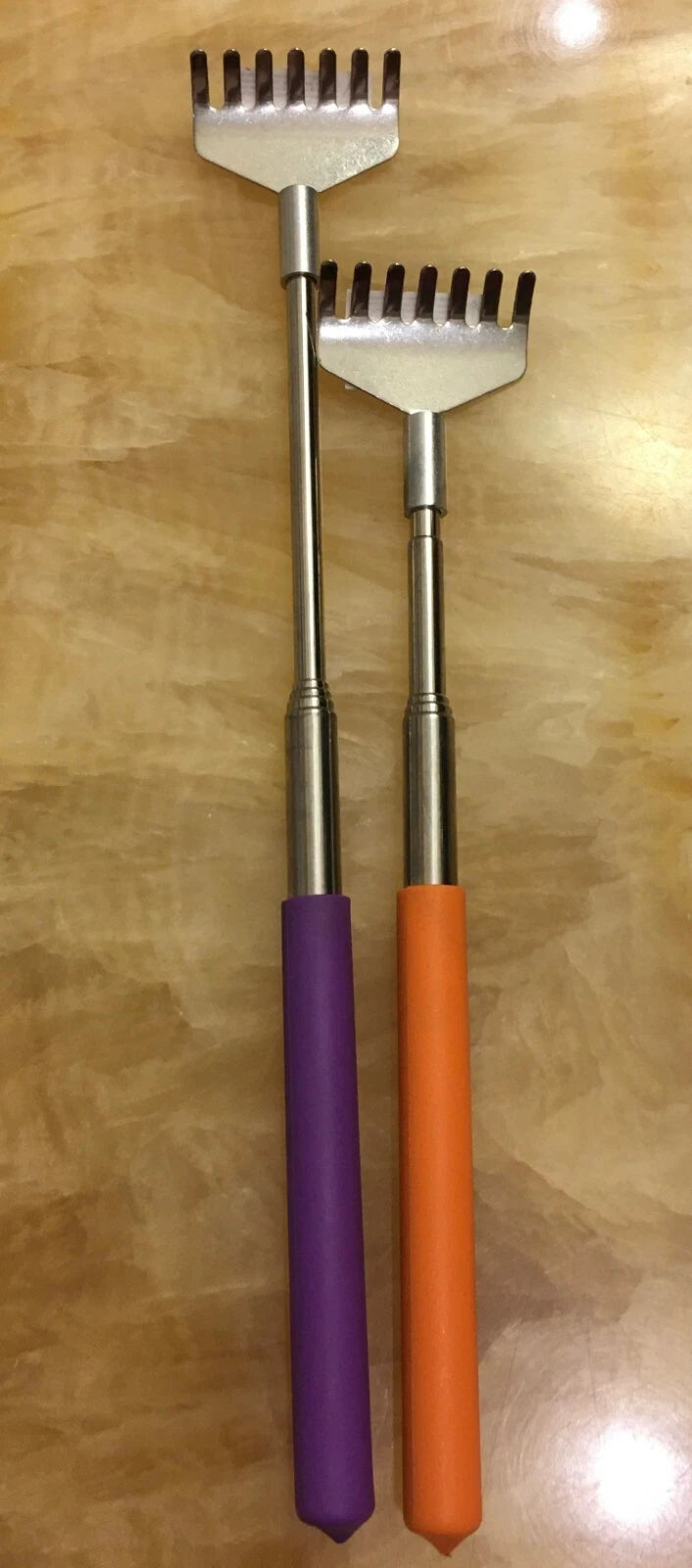 Back Scratcher Long Reach Antipruritic Pocket Clip Metal 2 Pieces Extendable