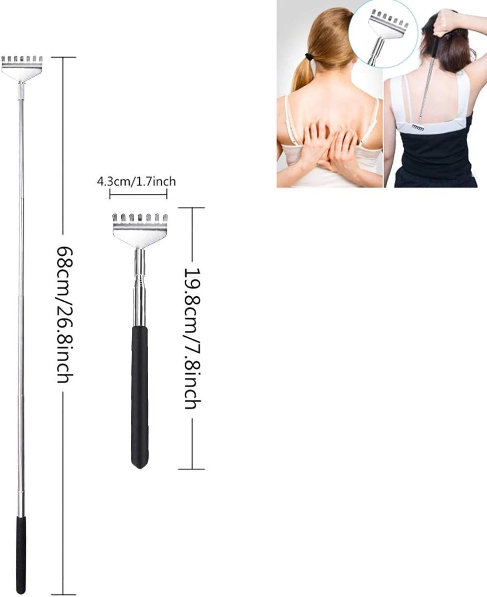 20 Claws Head Scalp Massager and Back Scratchers with 2Pcs Finger Massage Rings