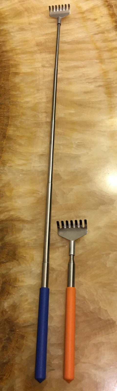 Back Scratcher Long Reach Antipruritic Pocket Clip Metal 2 Pieces Extendable