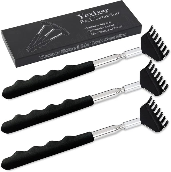 Yexixsr 3 Pack Back Scratcher Extendable Metal Portable 3 Count (Pack of 1)