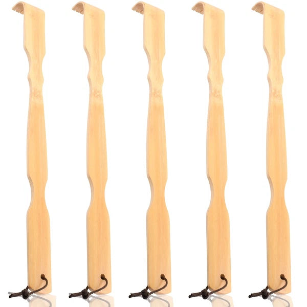 17" Bamboo Back Scratcher - Handmade Massager for Men & Women | 5 Pack