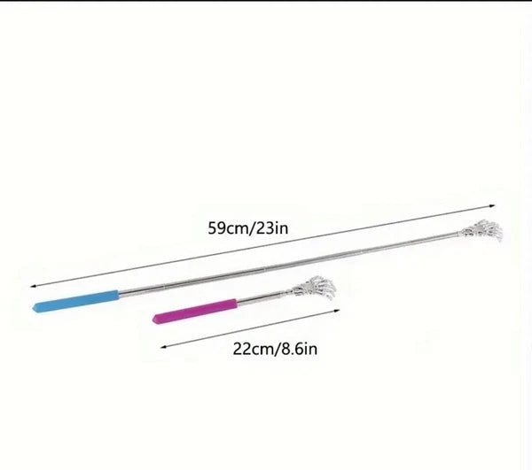 Extendable Back Scratcher Metal Claw Telescoping Backscratcher Massager(Purple)