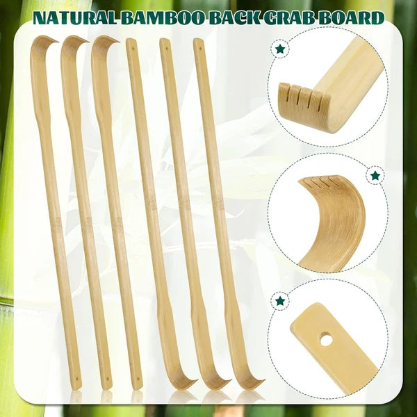 12 PCS Natural Bamboo Back Scratcher Traditional Wooden Back Scratcher,Long Back