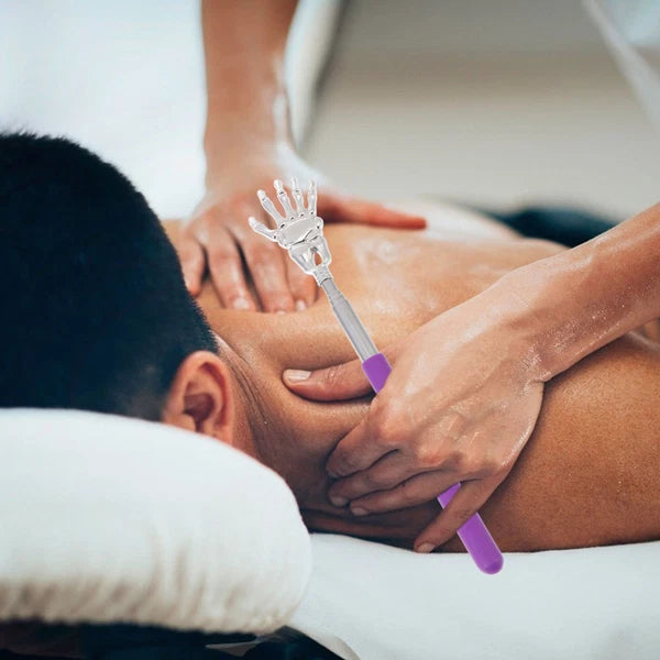 1PC Stainless Steel Back Scratcher Retractable Skeleton Hand Claw Assorted Color