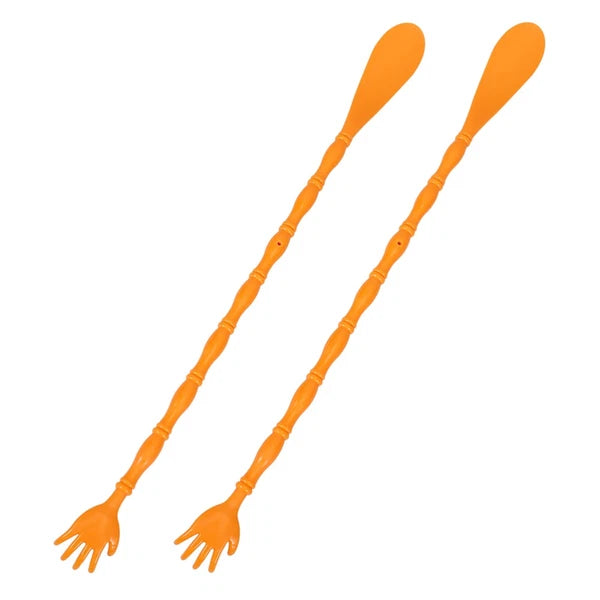 2 Pcs Itchy Claw Shoe Horn Hand Back Scratcher Mini with Massage