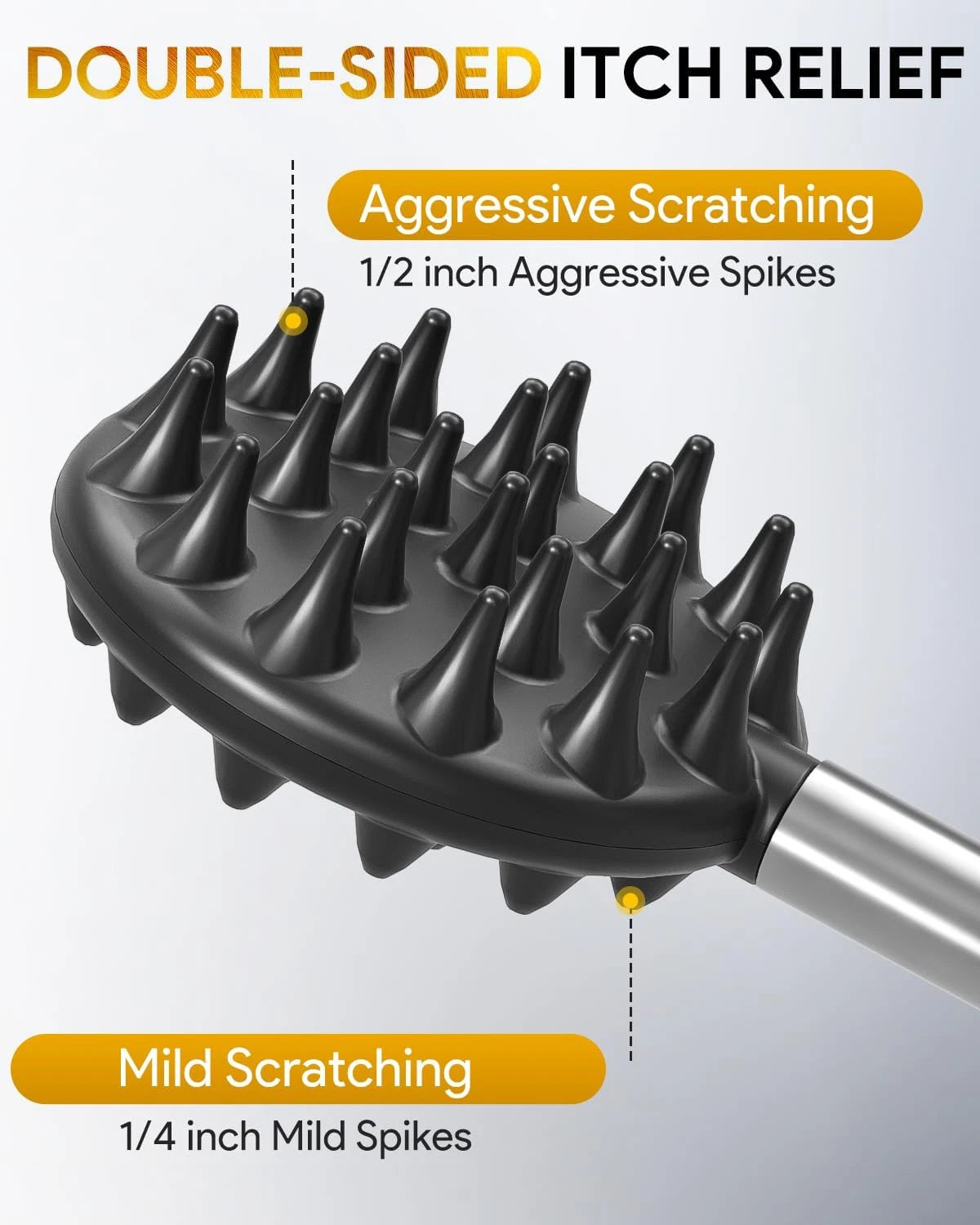 Telescoping Back Scratcher with 4Pcs Detachable Scratching Heads, Fathers Day Da