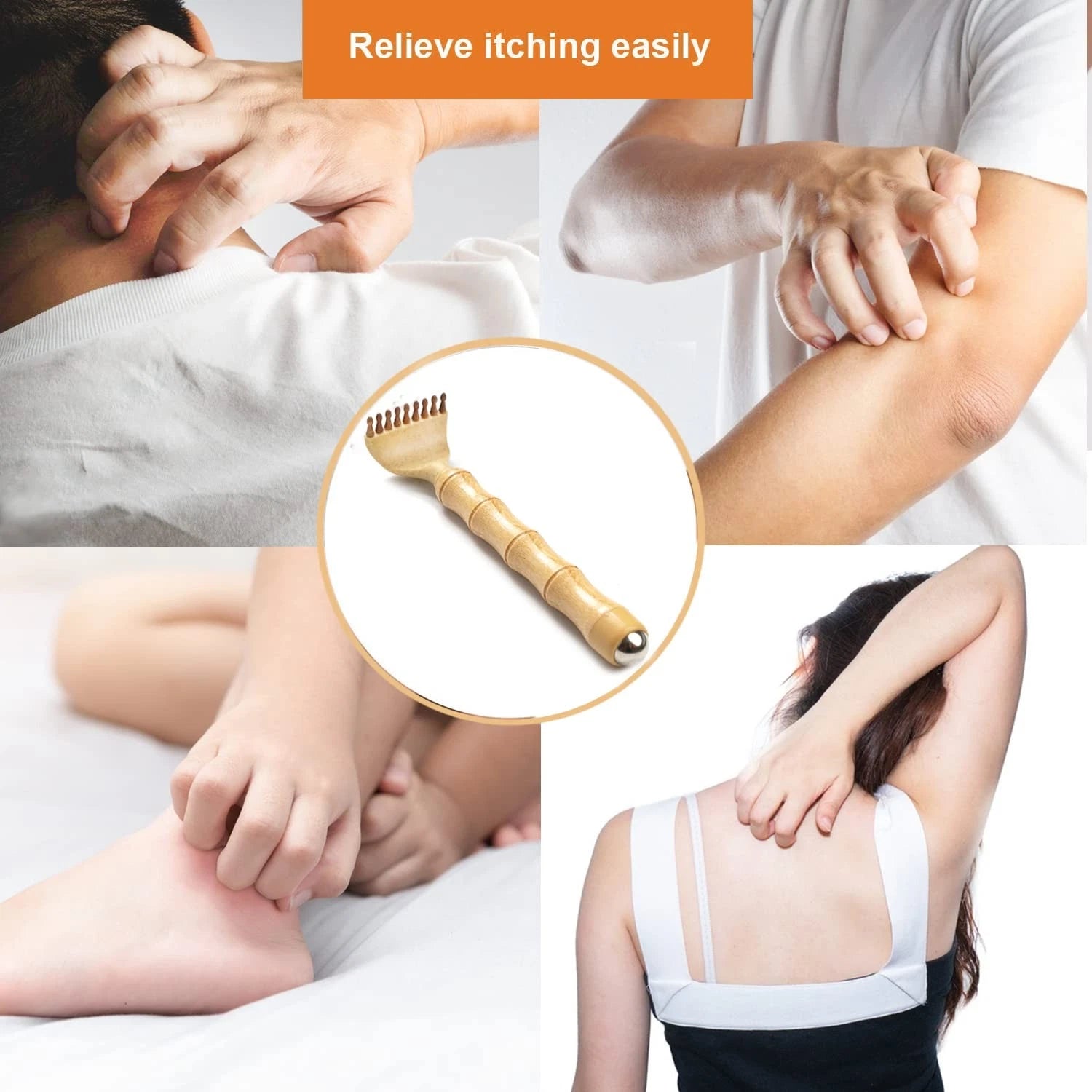 Back Scratcher Telescoping, Portable Extendable Bamboo Backscratcher for Men ...