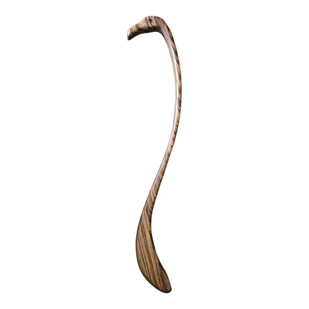 Swan Wooden Back Scratcher 21” Long Solid Wood Tiger Duck Bird Guy Dad Gift