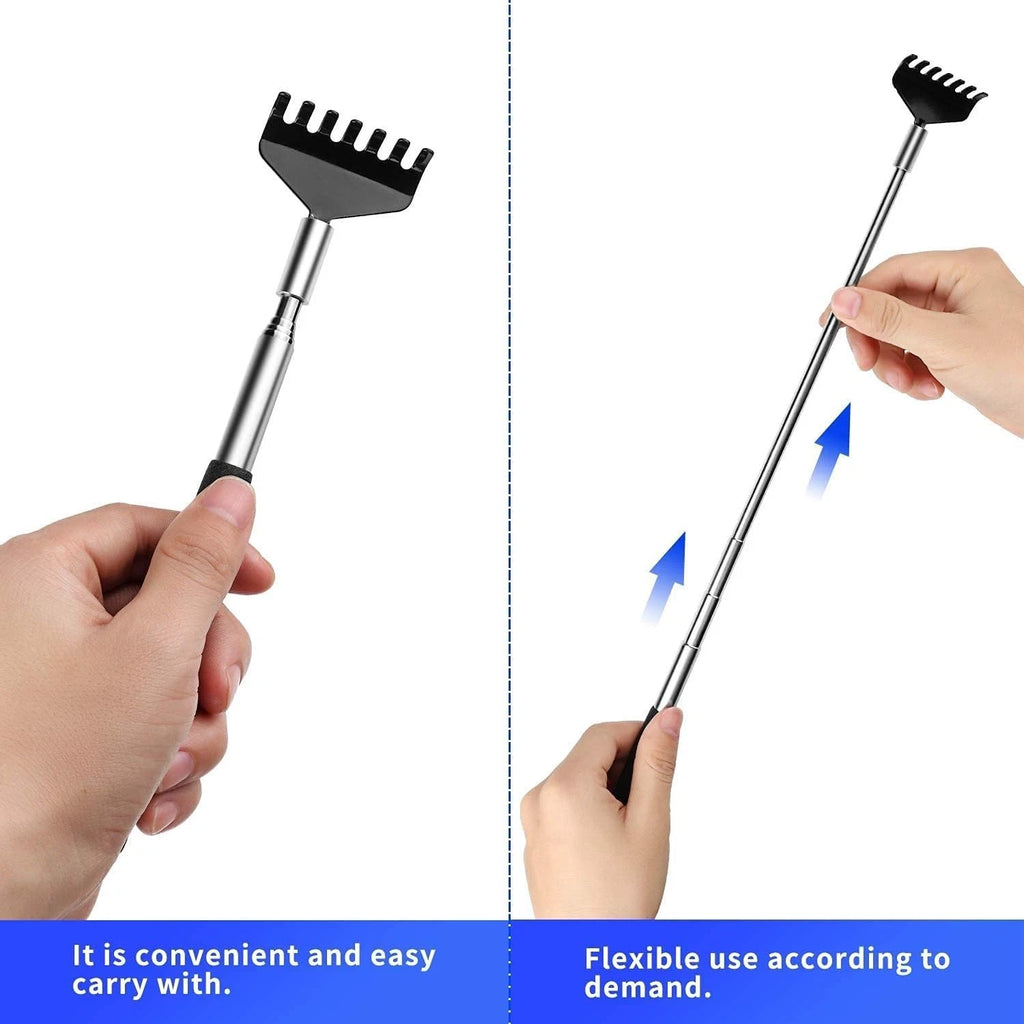 Stainless Steel Portable Back Scratcher with Elegant Gift Packaging - 2 Pack