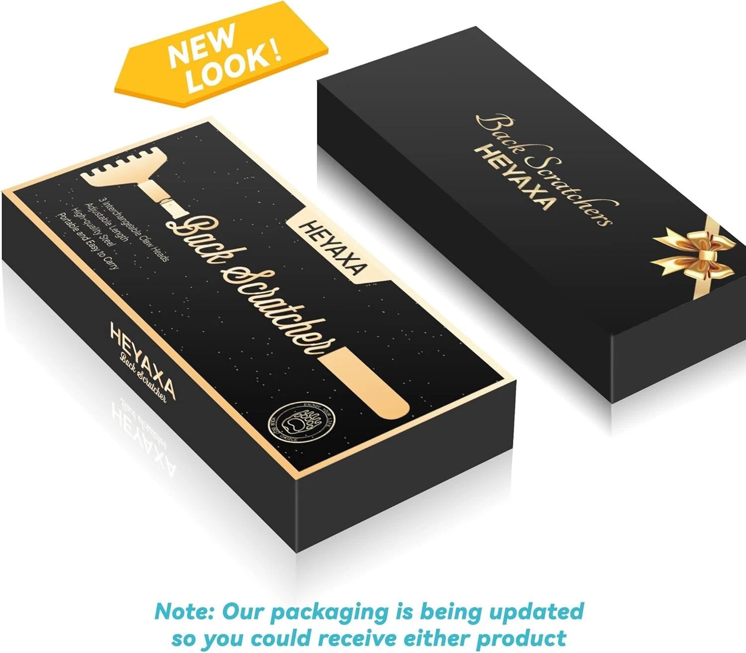 Telescoping Back Scratcher with 3Pcs Detachable Heads, Gifts for Christmas