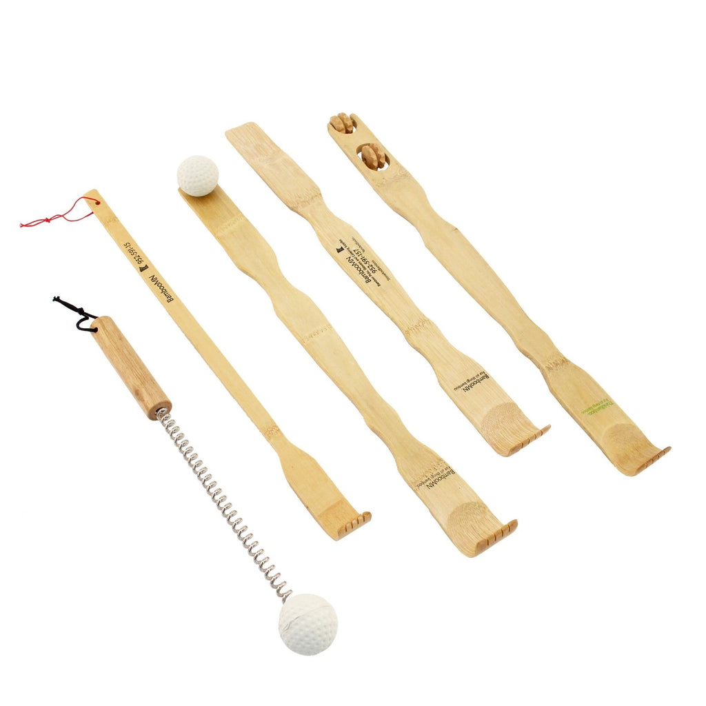 5 Piece Set - 4X Traditional Back Scratcher and Body Relaxation Massager Set ...