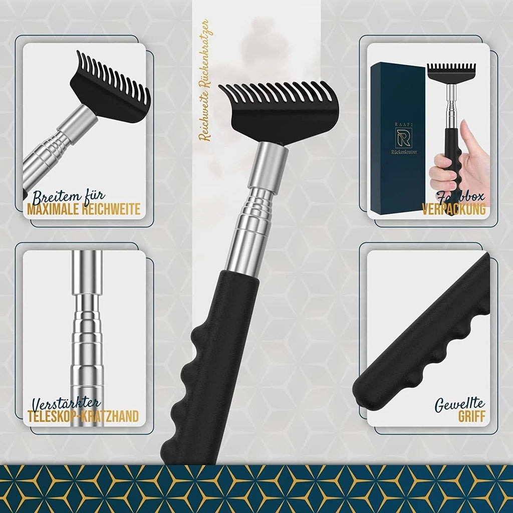 RAAFI Back Scratcher with Wide Head - Adjustable & Sturdy for Itching Relief