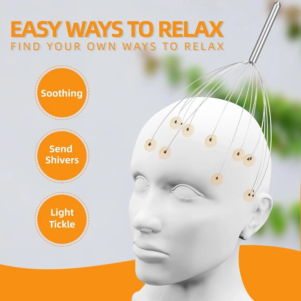 Head Massager Scratcher Tingler with 20 Fingers for Hair Scalp Deep Relaxation