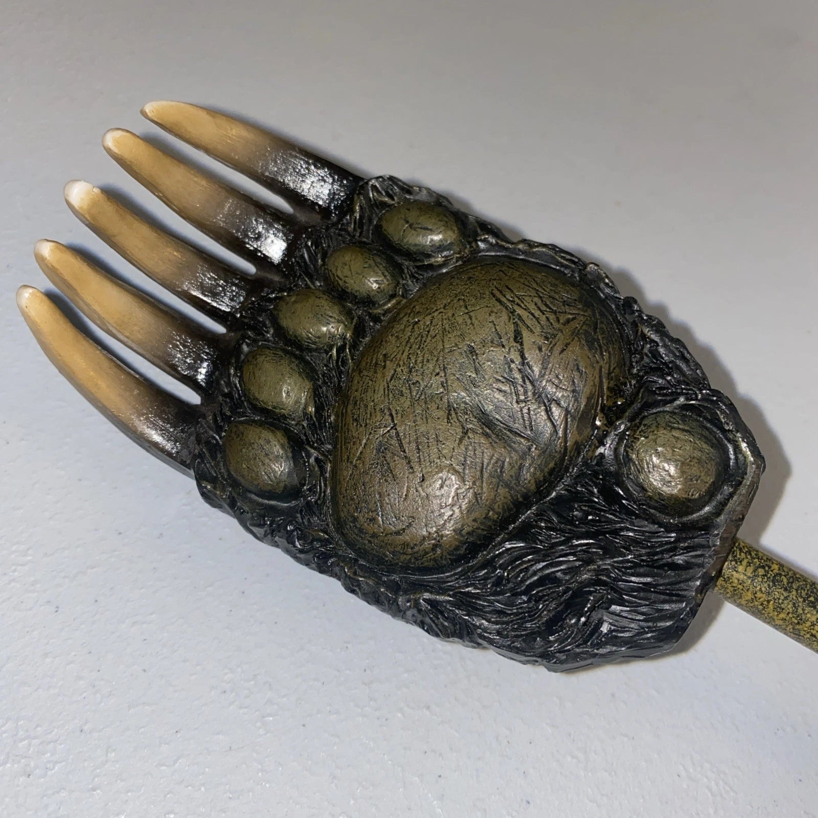 Heavy Bear Claw Back Scratcher 19” Rustic Realistic Metal / Resin Material