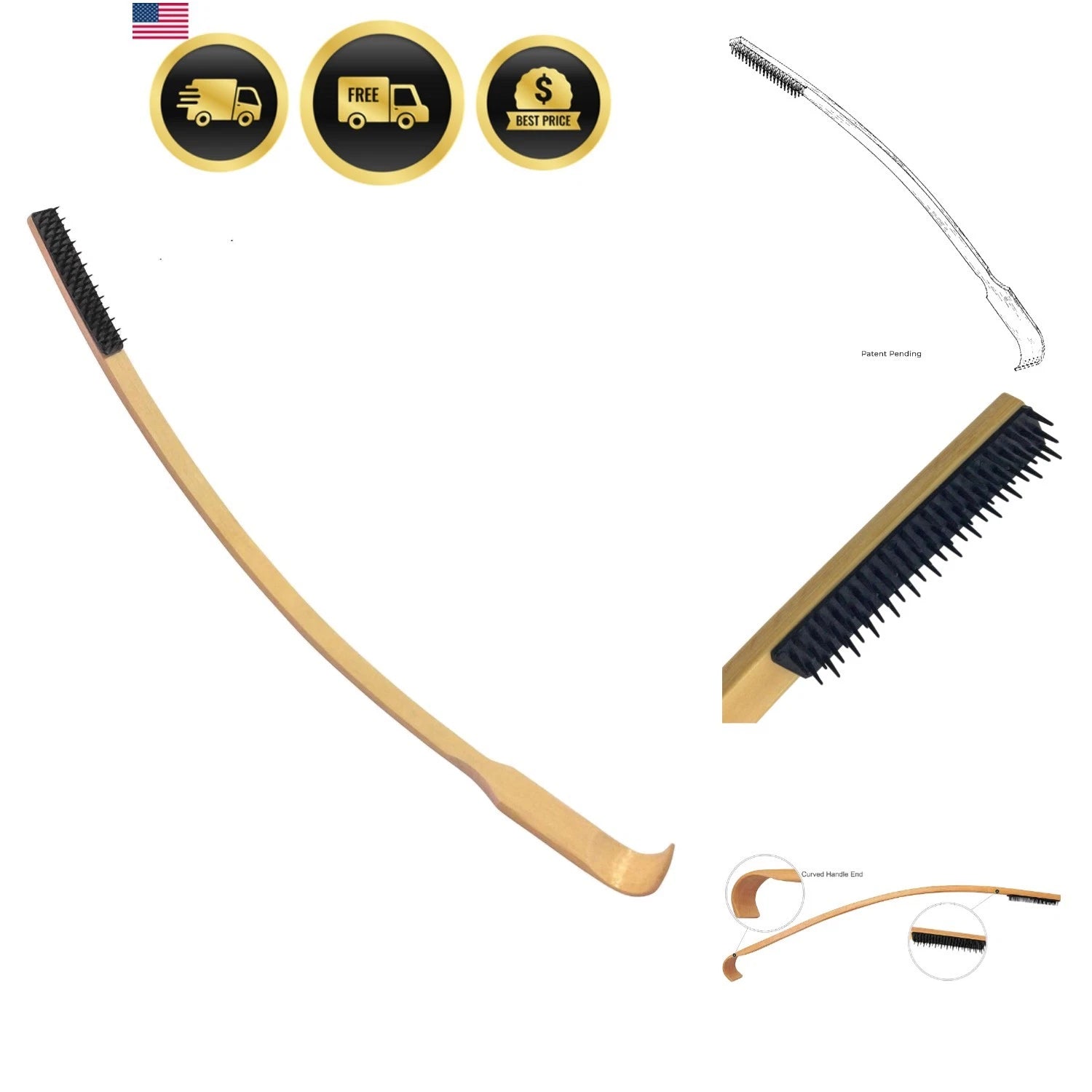 Back Scratchers Bamboo Curved Hand Tool for Adults Men Women Seniors