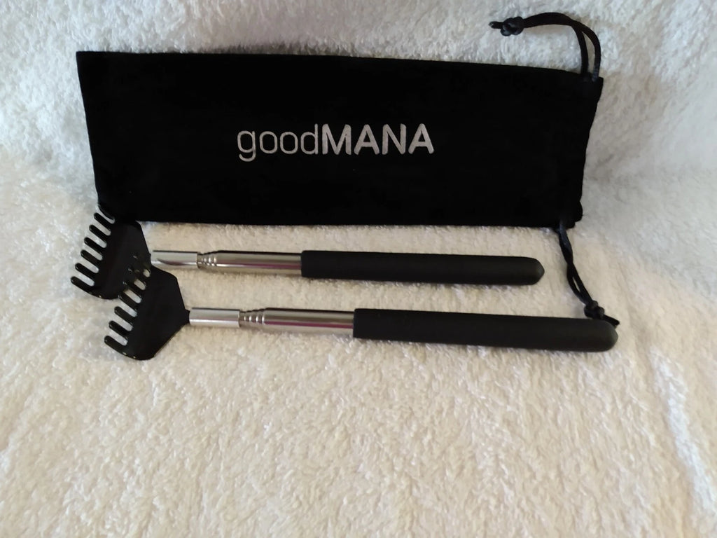 New goodMANA Back Scratcher 2-Pack Telescopic Metal Extendable Back Massager