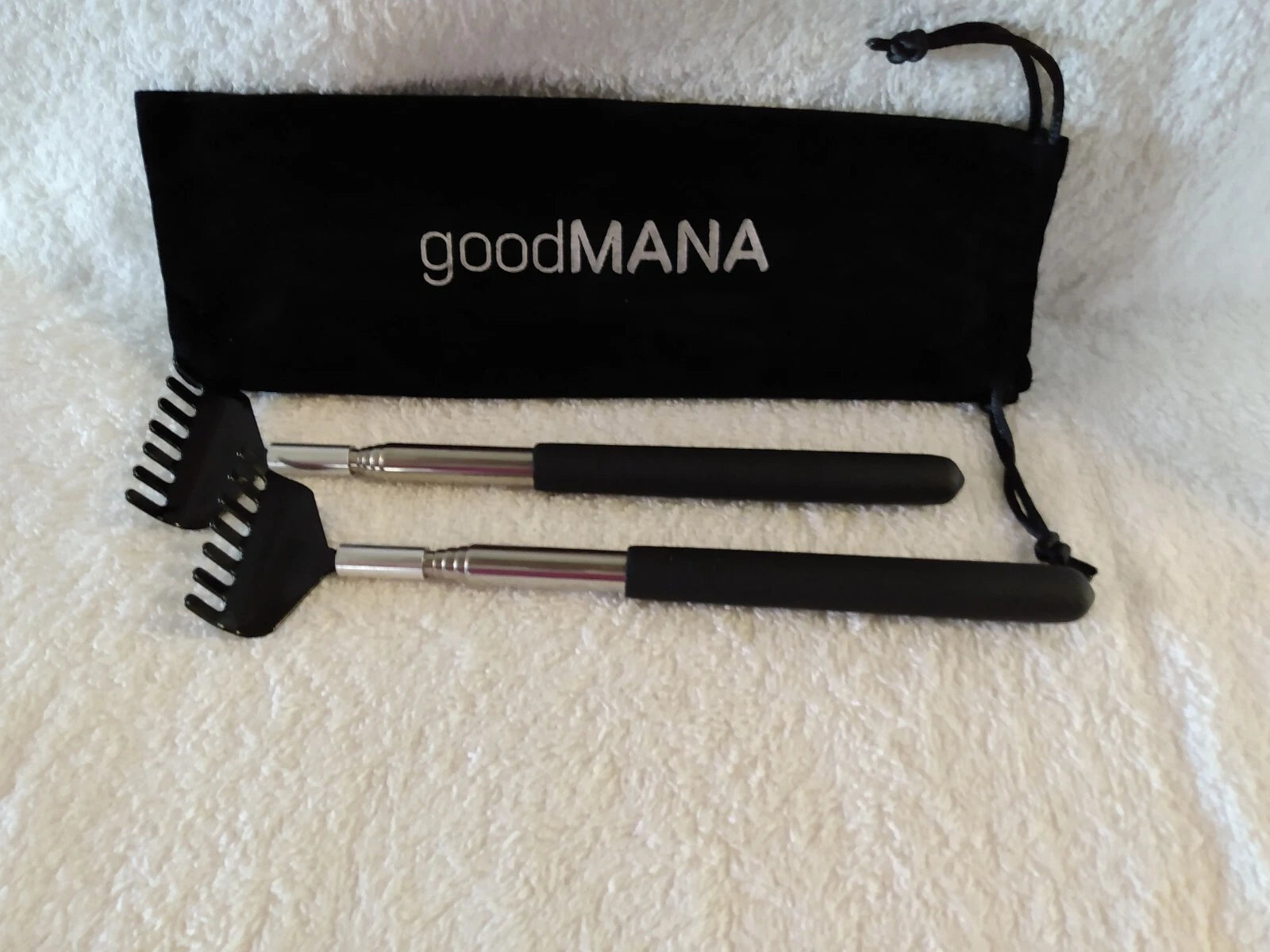 New goodMANA Back Scratcher 2-Pack Telescopic Metal Extendable Back Massager