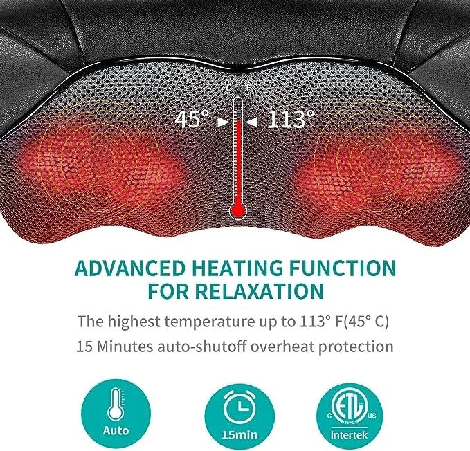 Shiatsu Neck Back Massager Soothing Heat Nekteck Electric Deep - Scratch & Dent