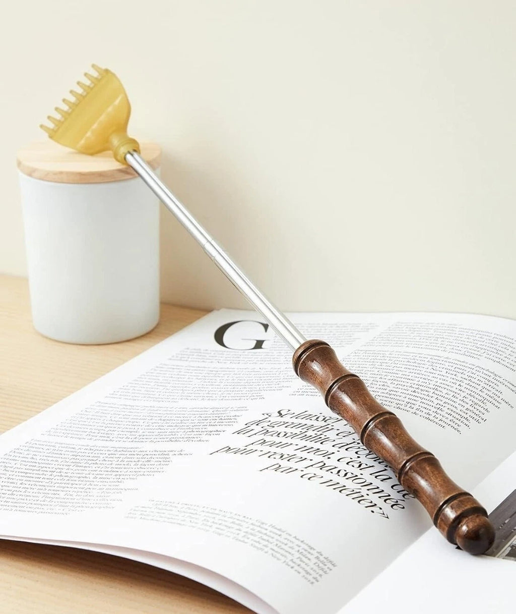 Extendable Premium Back Scratcher for Adults/Men/Women Wooden Handle