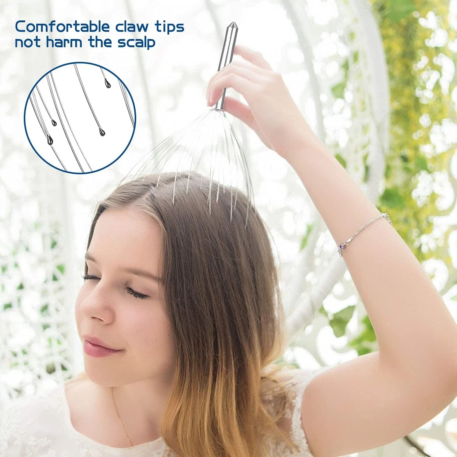 Scalp Massage Kit,Head Massager with 20 Fingers Head Scratcher-Body Stress Relax