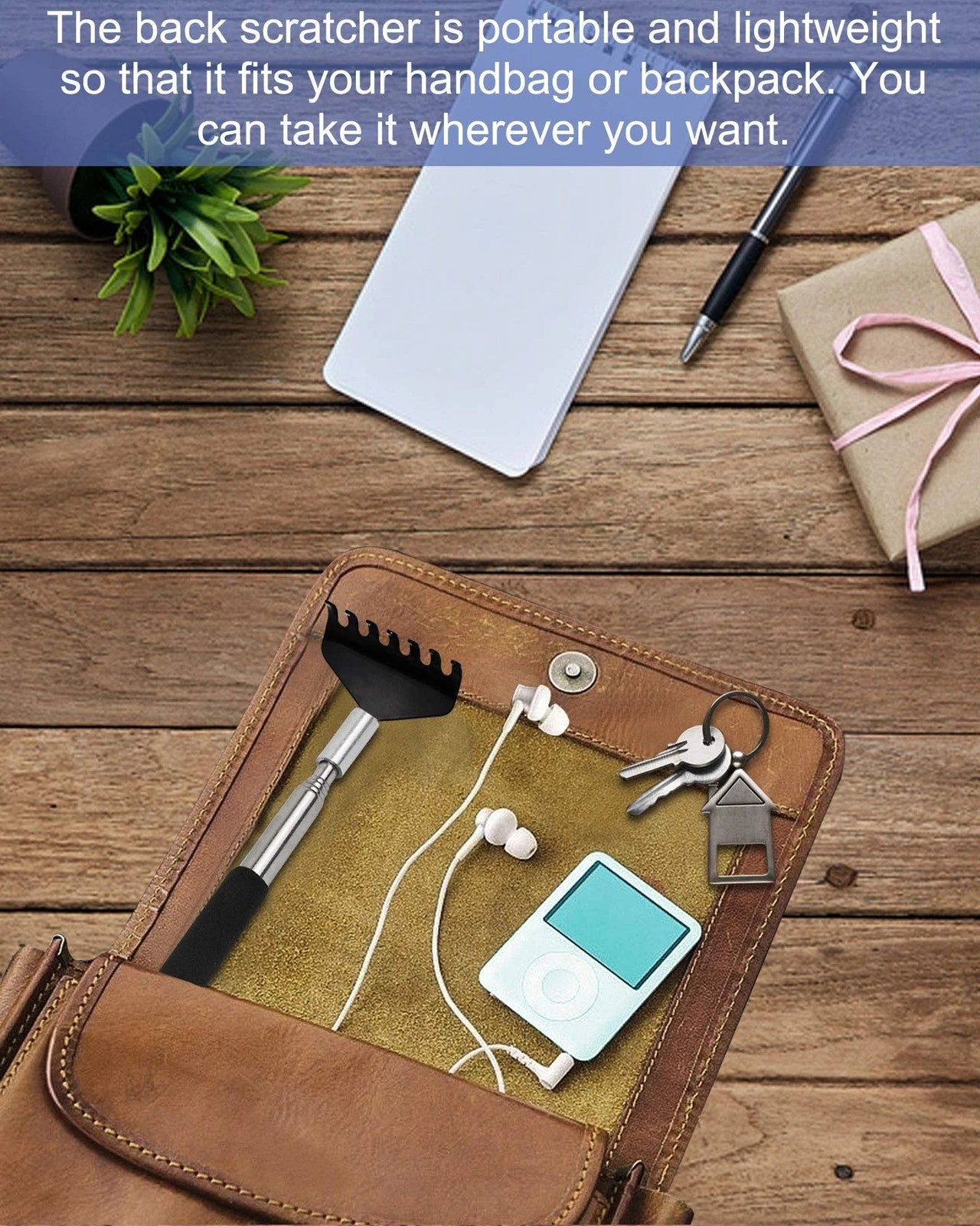 ONEEKK Portable Extendable Back Scratcher 2 Pack Metal Telescoping Backscratc...