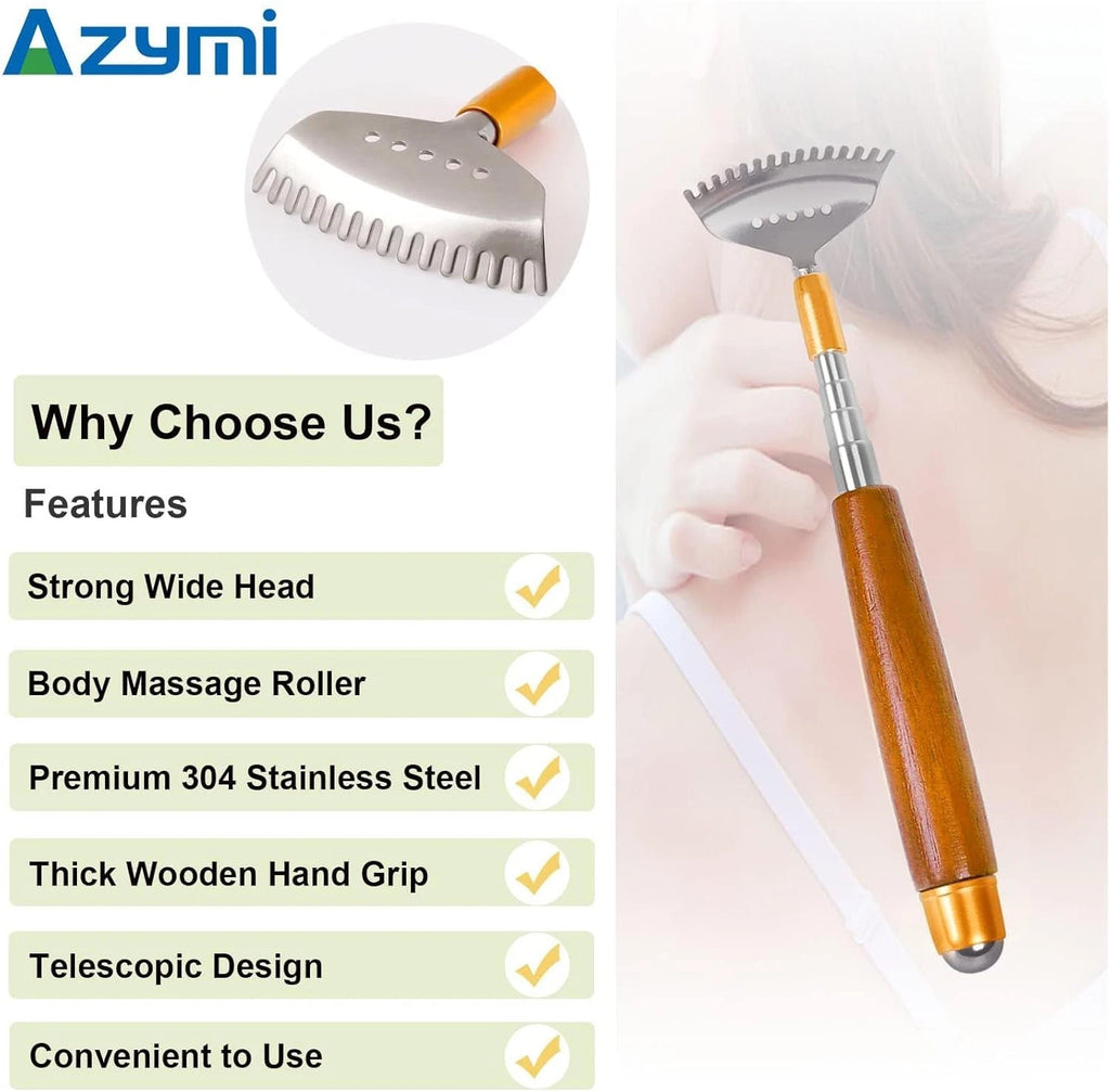 Back Scratchers Telescoping Handheld Massager for Body Face Scalp Feet 2pcs