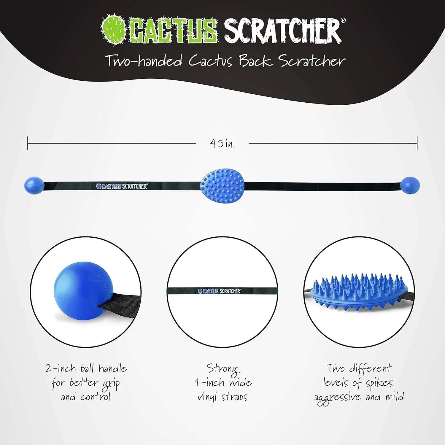 Back Scratcher Long Handle Dual-Sided Soft Spikes Powerful Relief Gift for Her