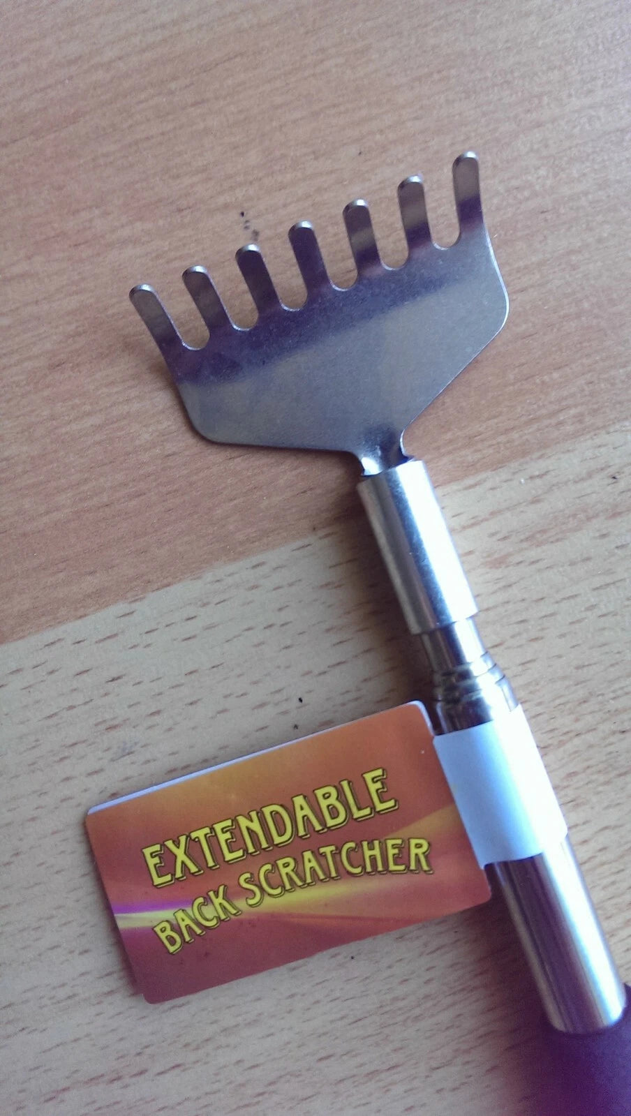 Extendable Stainless Steel Telescoping Back Scratcher rubber handle US seller