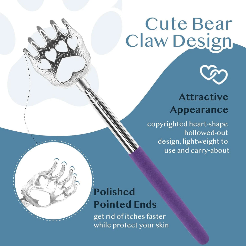Extendable Telescopic Bear Claws Back Scratchers/Hand Massager/Backslap - 4Pack