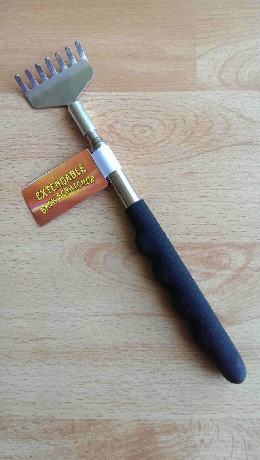 Extendable Stainless Steel Telescoping Back Scratcher rubber handle US seller