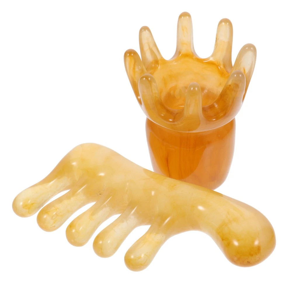 2 Pcs Comb Father Manual Massage Head Scratcher Massager