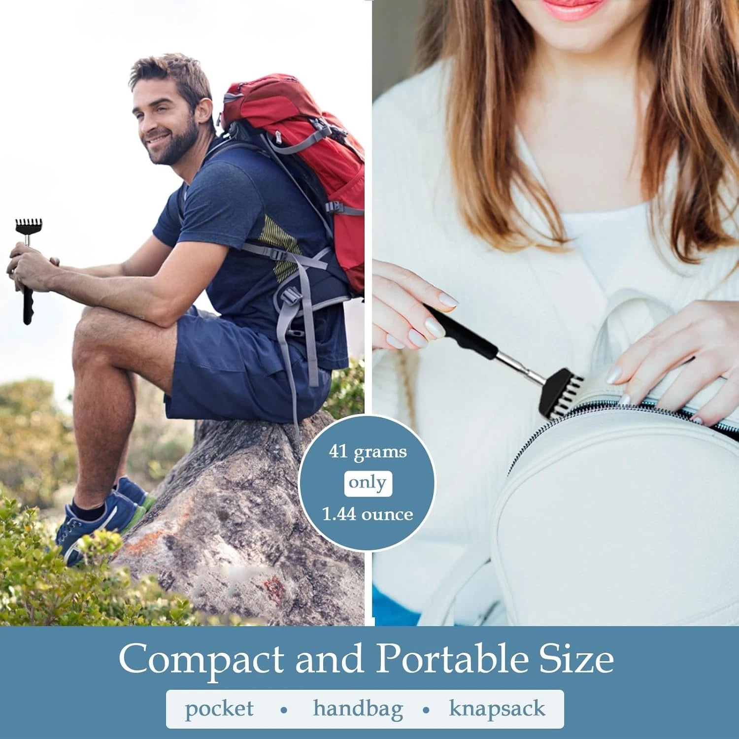 Yexixsr 3 Pack Back Scratcher Extendable Metal Portable 3 Count (Pack of 1)