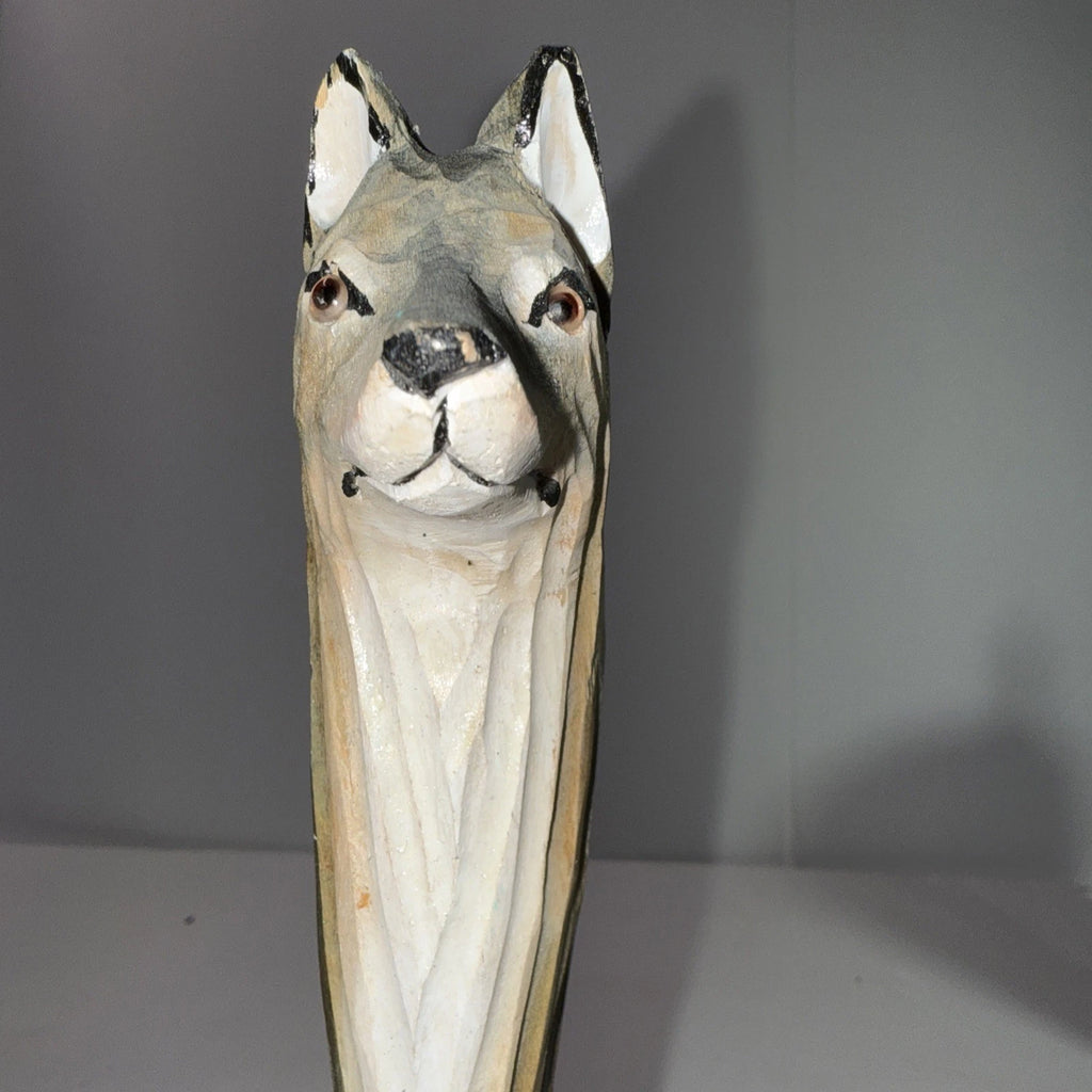 Back Scratcher for Men/Women  Handcrafted Wooden Animal Lover, Wolf Head