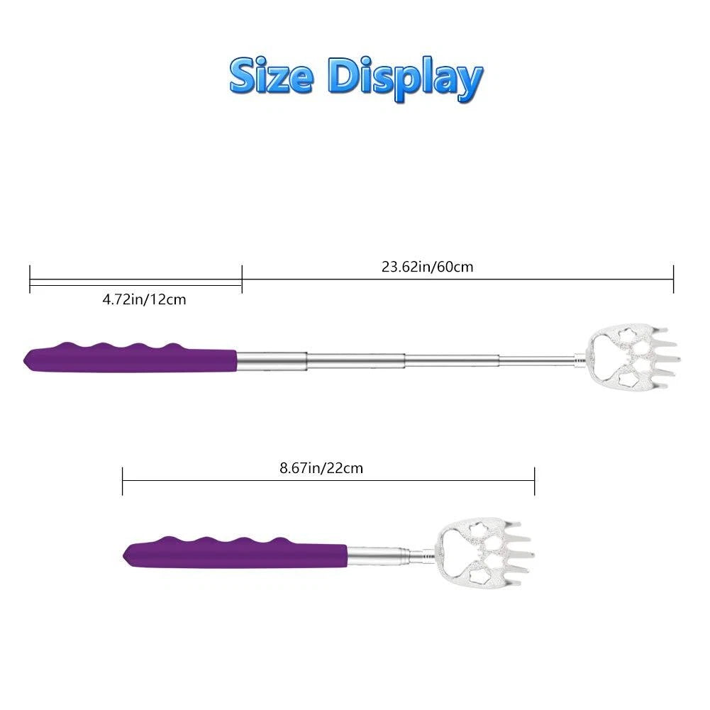 6 Pack Telescoping Back Scratcher Extendable Bear Claw Itch Relief for Back