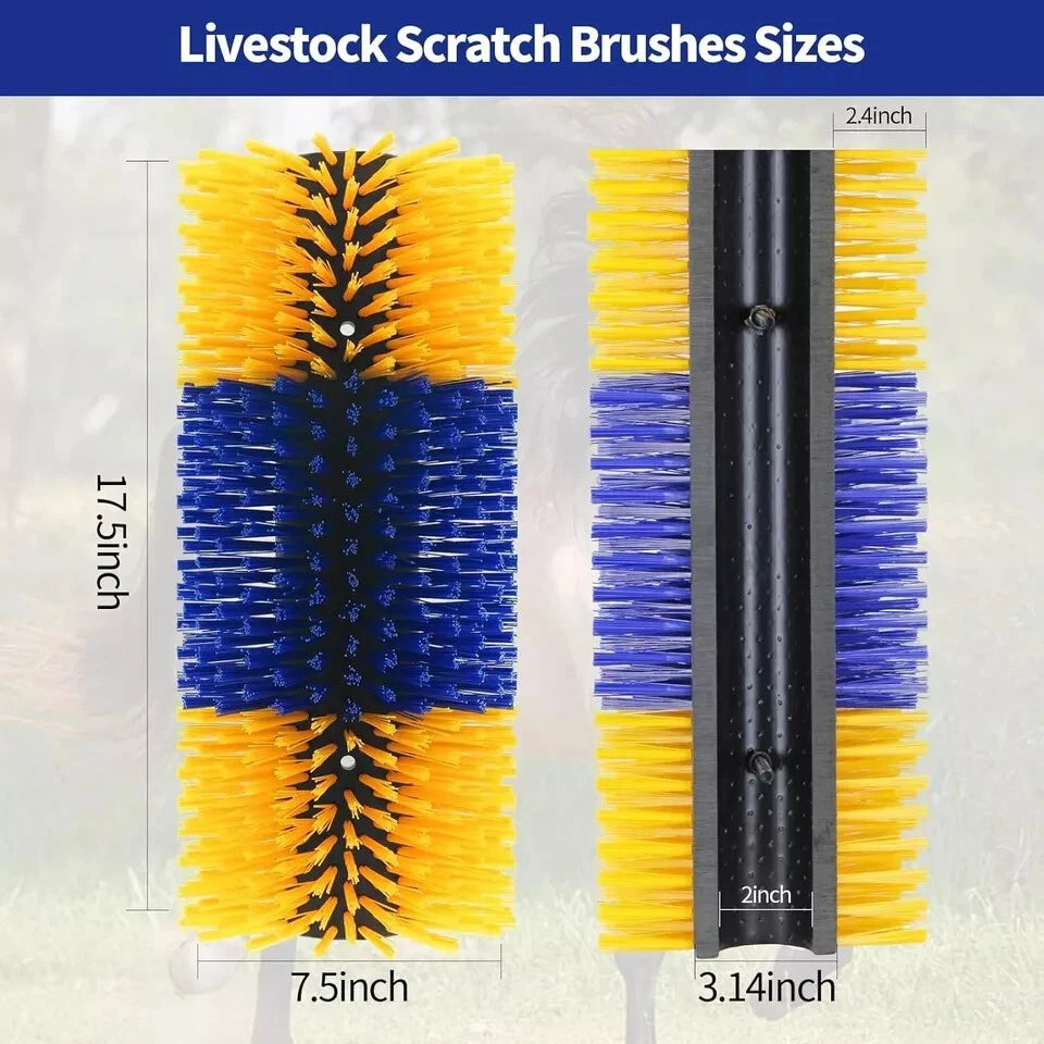 Livestock Scratch Brush - Horse Scratcher Full Massage Kit