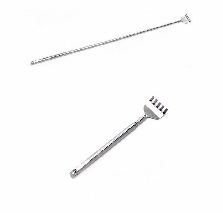 2 Long Stainless Back Scratcher Massager Stick Scratch Itch Aid