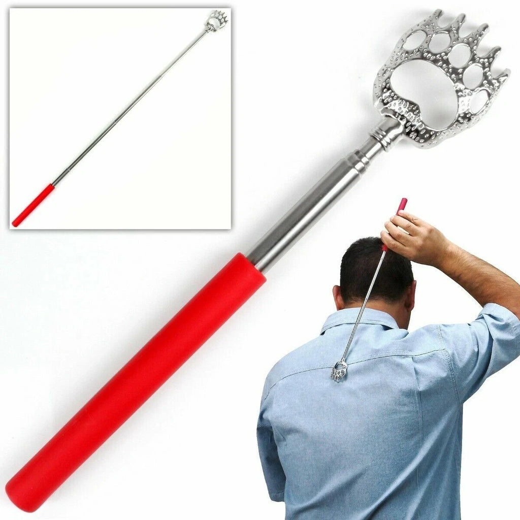 BEAR CLAW / RAKE BACK SCRATCHER Metal Extending Massager Telescopic Portable UK