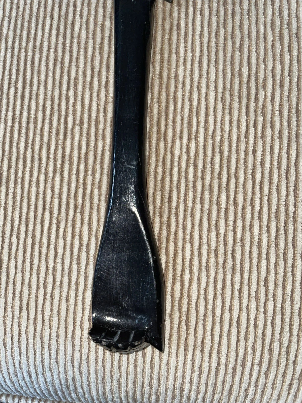 Hand Carved  Wooden Lacquered  Back Scratcher With Duck Figure 18”