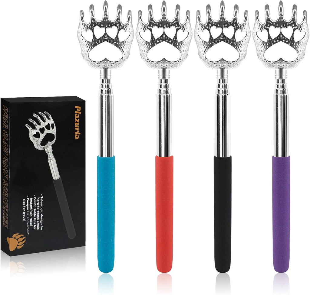 Extendable Telescopic Bear Claws Back Scratchers/Hand Massager/Backslap - 4Pack